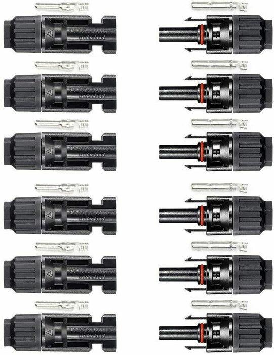 6 x   Stecker Sonnenkollektor Solar Panel Kabel Anschlüsse  Photovoltaik