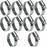 10x Schlauchschellen Rohr Schelle Edelstahl V2A Bandbreite 9mm DIN 3017 W2 25-40