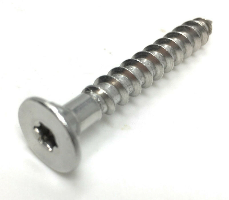25x 8x60 Edelstahl-Spanplatten Schrauben V2A Wandflansch Holzbau Torx 30