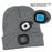 1x Schwarz LED Mütze mit Licht, Beleuchtete Mütze Aufladbar USB für Männer und Frauen, Einstellbare Helligkeit Stirnlampe Winter Beanie Mütze mit Licht, Unisex Winter Wärmer Strickmütze mit Licht