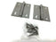 2 x Silber Ton Edelstahl Schrank Tür Hintern Scharniere mit Schrauben