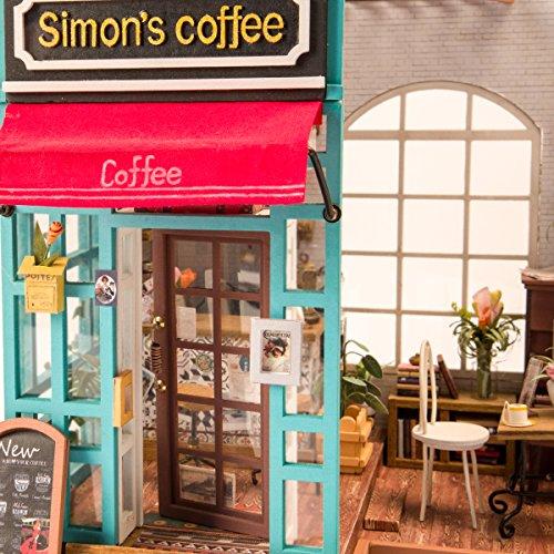ROBOTIME Coffee Shop - DIY Haus Zubeh?r M?Bel - Miniatur Puppenhaus Renovierungskits