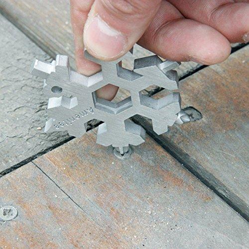 amenitee 15 in1 Multitool Edelstahl  Snowboard  multi-tool-titanium (Standard, Edelstahl)