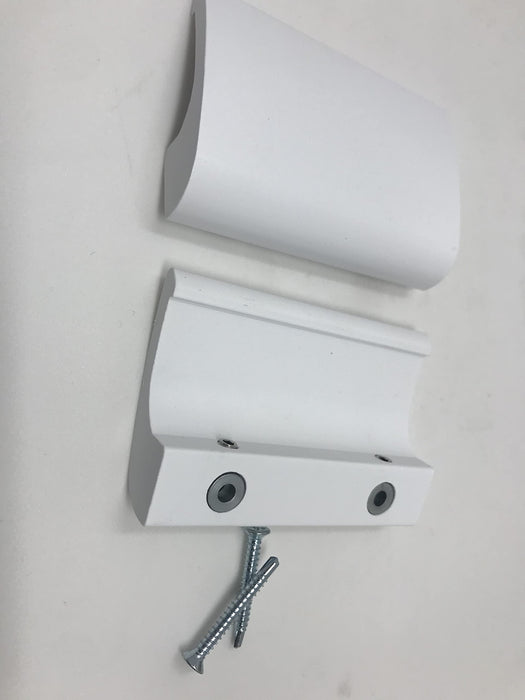 Alu Balkontürgriff Balkongriff Balkontür Ziehgriff de luxe Terasse Tür Terassen weiss 82x55x21 Lochabstand 48 mit 2 Schrauben
