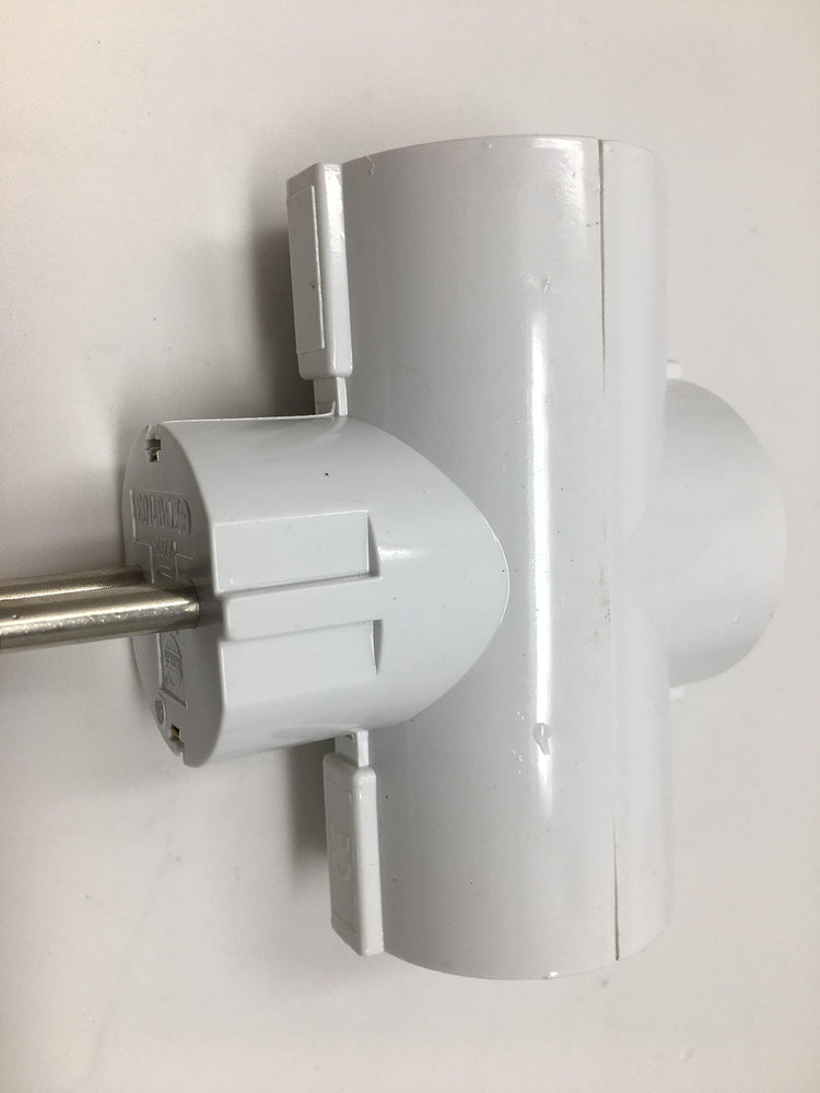 3 fach Zum Anschluss Strom-Stecker für Schuko-Steckdosen – 3-facher Multi-Stecker mit Kinderschutz – IP20 – Weiß I 49111