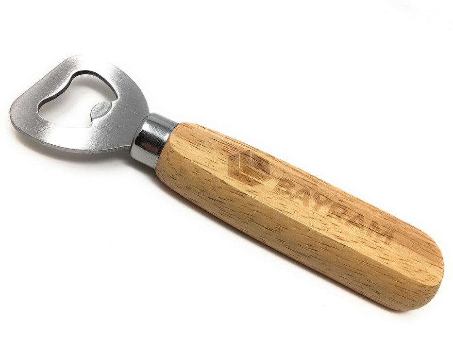 10x Flaschenöffner Holz Bieröffner Kapselheber Kronkorkenöffner mit Holzgriff