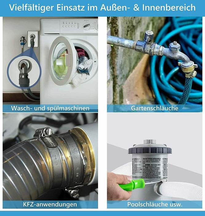 Schlauchschellen 25-40 mm aus W4 Edelstahl, 10 Stück, Bandbreite 9 mm, Rostfreien V2A Schlauchklemmen Schlauch Clips Rohrschellen für Gartenschlauch, Teich, Sprinkler, Pool