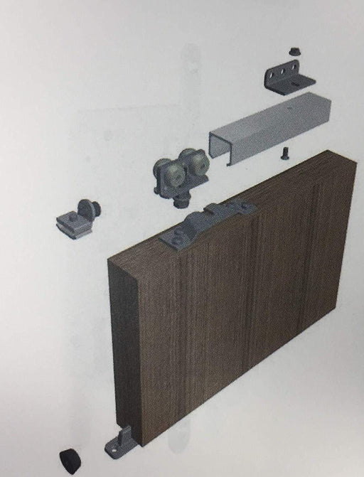 Schiebetürbeschlag 165cm Schiene für 71-90cm Türbreite Schiebetür bis 80kg (850-1050)