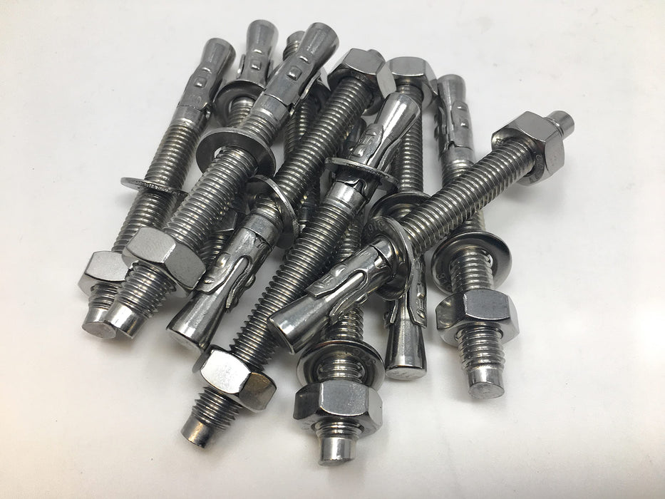 Bolzenanker M10 Ø 10mm x L 95mm Edelstahl A4 AISI 316 Inox, 10 Stück,SUPER PREIS A4