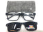 Lesebrille mit getöntem Magnet Clip-on Lesehilfe Sonnenbrille Pol Überbrille Stärke 1,5 grau