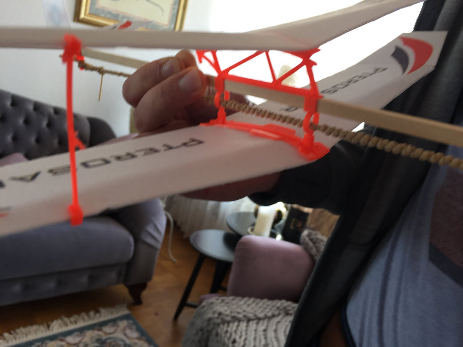 Bayram Spielzeug-Flugzeug Mit Gummimotor - 50x43cm Flugzeug Gummiband Motor Kit