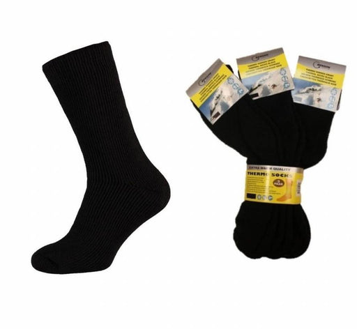 SOCKEN THERMISCH SCHWARZ 3 PAAR GRÖßE 43-46 Sportsocken Tennissocken Arbeitssocken Herrensocken Damensocken Herrensocken Baumwolle Business Herren Socken Strümpfe Schwarz